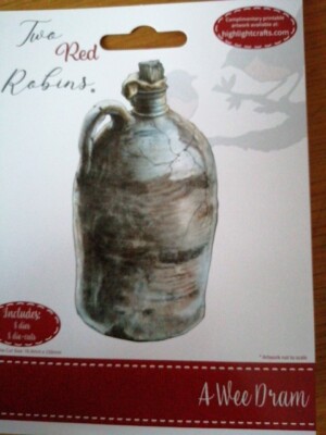 Zwei Red Robins A Wee Dram Stanzenset