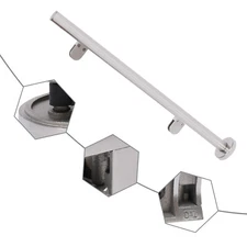 90cm High Glass Balustrade Railing Glazing Stainless Steel Poles Handrail USA