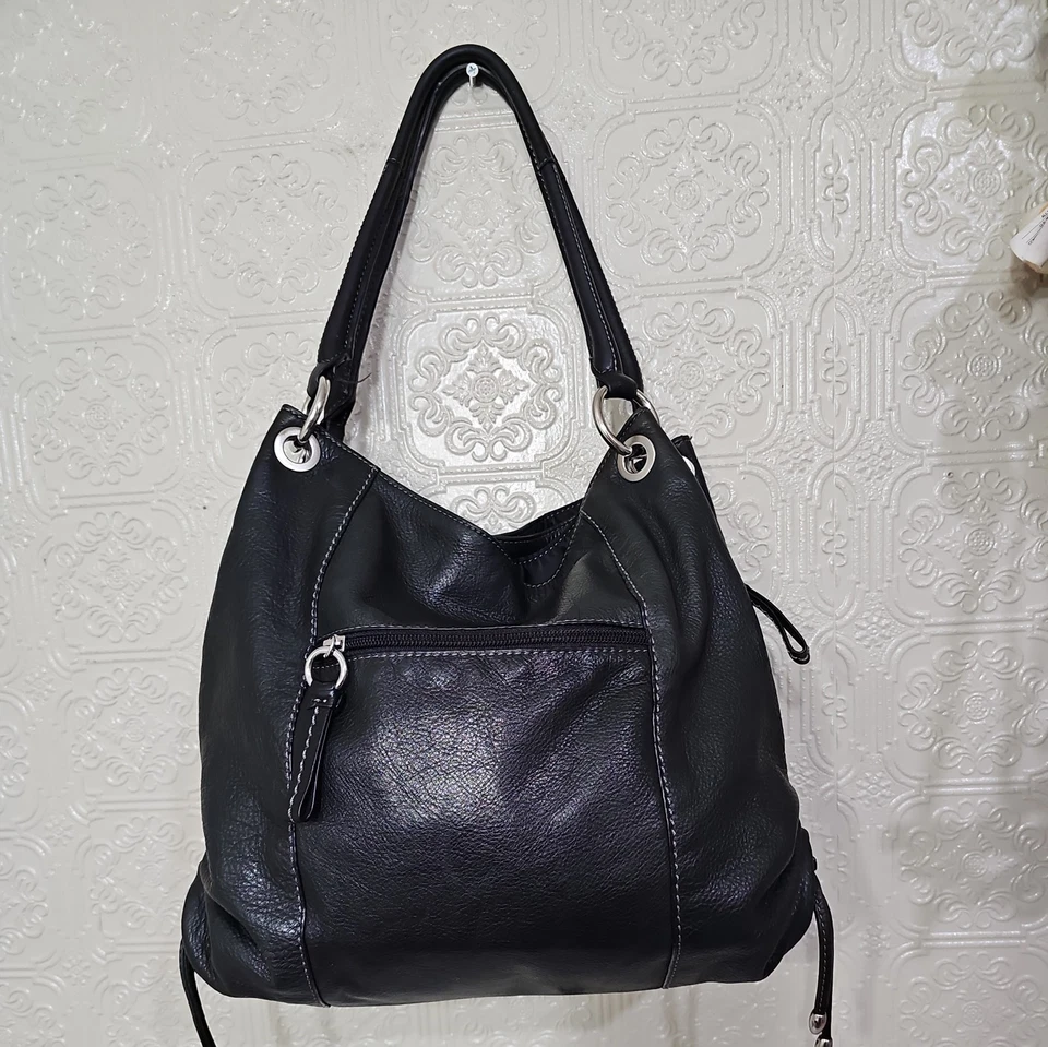 Gianni Bernini Black Leather Satchel Bag, Genuine Leather, excellent condition! - Image 2 of 4