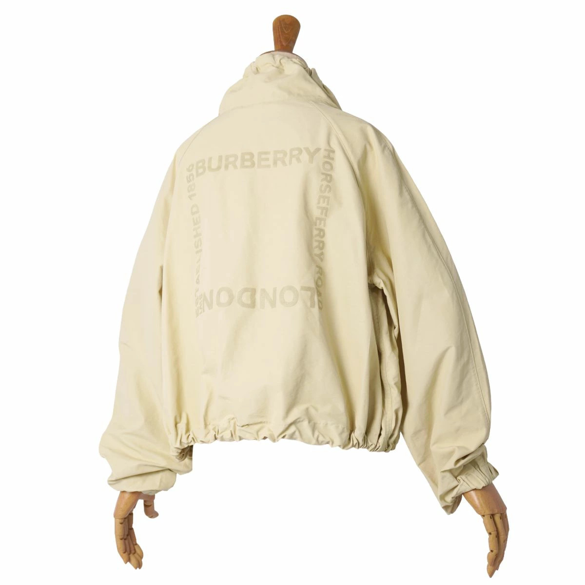 [Good Condition] BURBERRY Jacket Blouson Zip Up Logo Cotton Nylon Outerwear Wome thumbnail 7