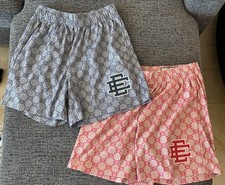 Eric Emanuel EE Mesh Shorts Blue/Red Monogram...