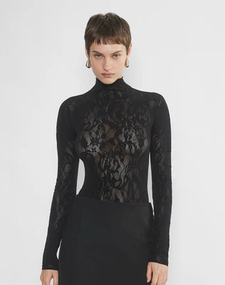 Neu mit Etikett Ten by Aritzia nahtloses transparentes Sorolla Langarmtop Größe: Small - Bild 1 von 4