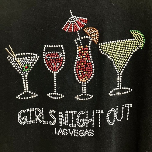 Camiseta negra colorida con cuentas Night Out para niñas, talla mediana - Imagen 5 de 5