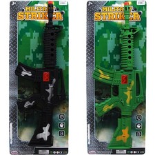 Toy M16 Military Style Gun 21" Lg Black or Camouflage Costume Accessory Sparking