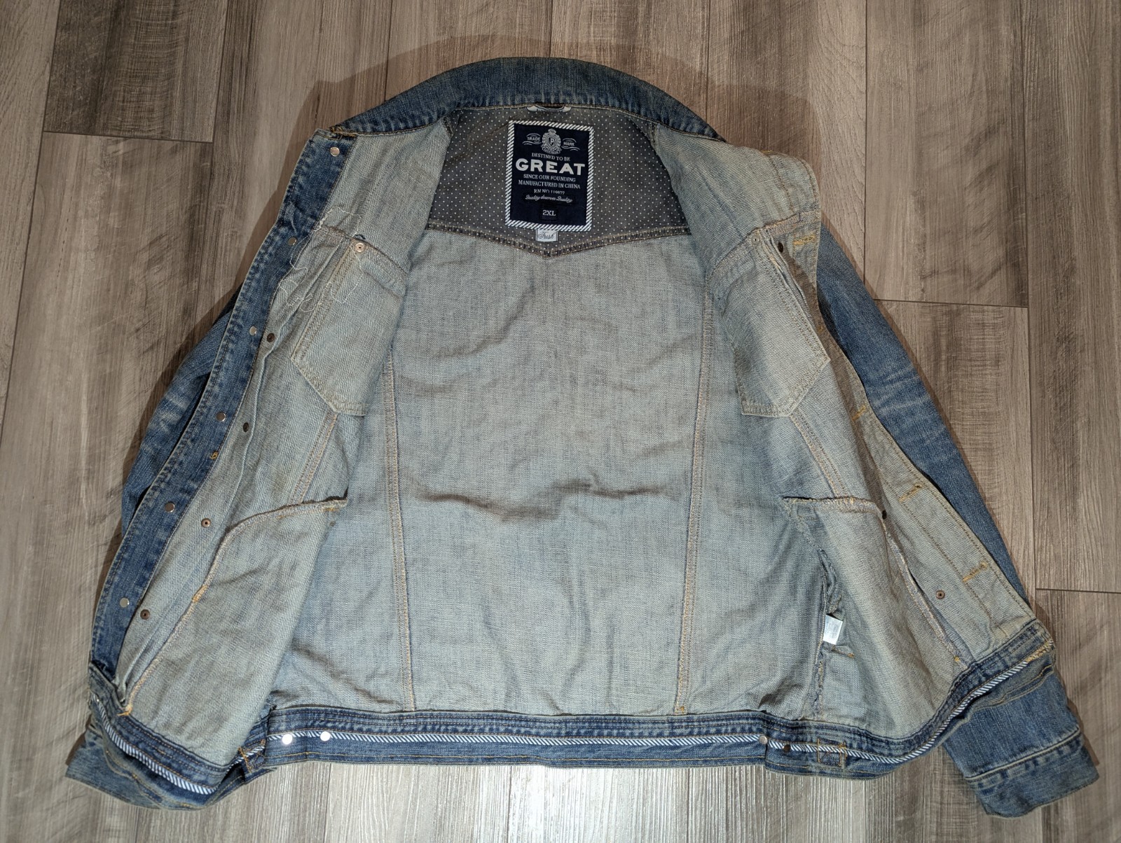 PARISH Nation Patchwork Denim Jacket Size 2XL - image 18