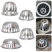Stainless Steel Balcony Drainage Roof Round Floor Drain Cover Rain Pipe Cap New