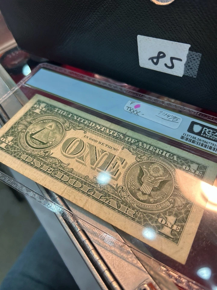 2013 $1 FR NOTE SOLID #4 SERIAL 44444444 4s Fours Fancy Number Pcgs 20 VF20 - Image 2 of 2