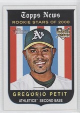 2008 Topps Heritage High Number Rookie Stars of 2008 Gregorio Petit #617 9mq