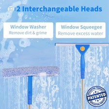 3m Window Squeegee Cleaner Tool Kit Long Handle Scrubber for Shower Glass Car RV