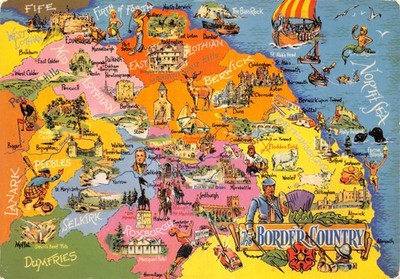 KARTE POSTKARTE DAS GRENZLAND GEBRAUCHT KONTINENTALGRÖSSE GUT PLUS