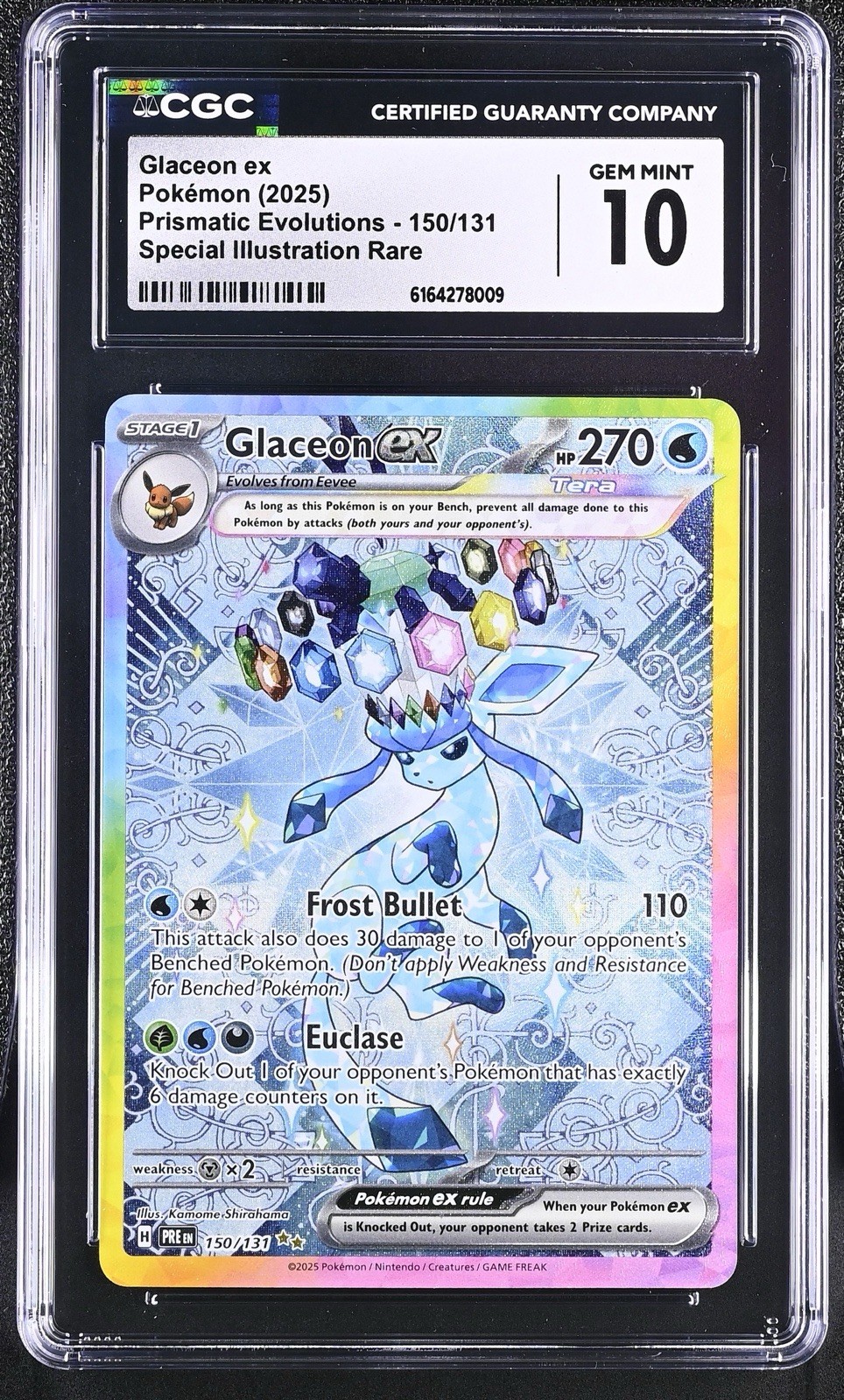 glaceon ex pokemon card Glaceon EX 150 131 (Graded) Case main image 1
