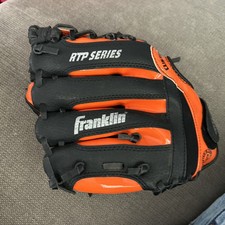 Franklin Baseball Glove 9.5 Orange Black RTP Series 4612 Hand Formed Pocket Kids