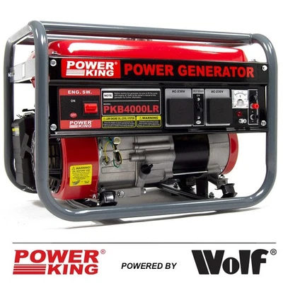 Petrol Generator PKB4000LR 2800w 3.5KVA 7HP Portable Power Backup Site PowerKing