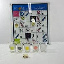 Shots and Ladders Adult Drinking Game Glass Board