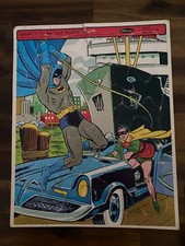 Vintage 1966 Batman Robin Batcave Puzzle 1966 Whitman Complete