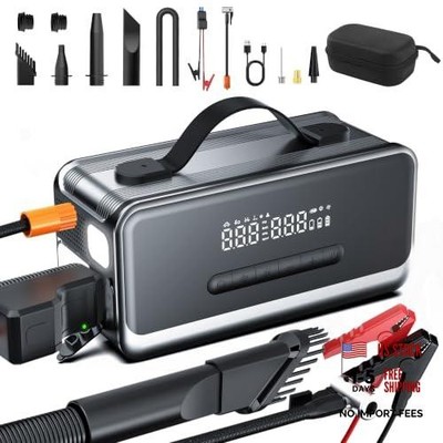 12 in 1 Portable Cordless Tire Inflator Air Compressor with Jump Starter |