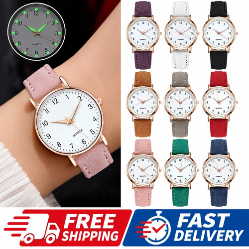 Women Ladies WATCHES Wrist Quartz Analogue Watch Casual Leather Gift Fashion UK.