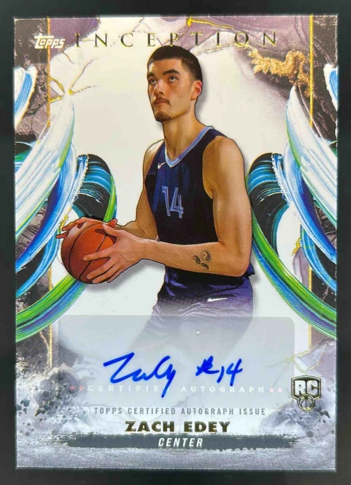 2024-25 Topps Inception Зак Эди дебютант с автографом дебютант RC #RA-ZE Grizzlies