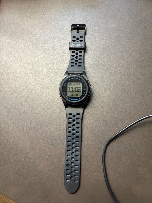 Bushnell 368850 Neo Ion 2 Golf GPS Watch - Black / Blue w Charging Wire