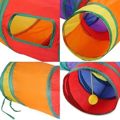 Hot Foldable Cat Tunnel Tube Interactive Fun Kitty Training Toy Boredom Buster