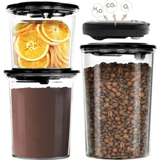 Auto Electric Vacuum Sealer Container Sets - 1L+1.5L+2L Airtight Containers f...