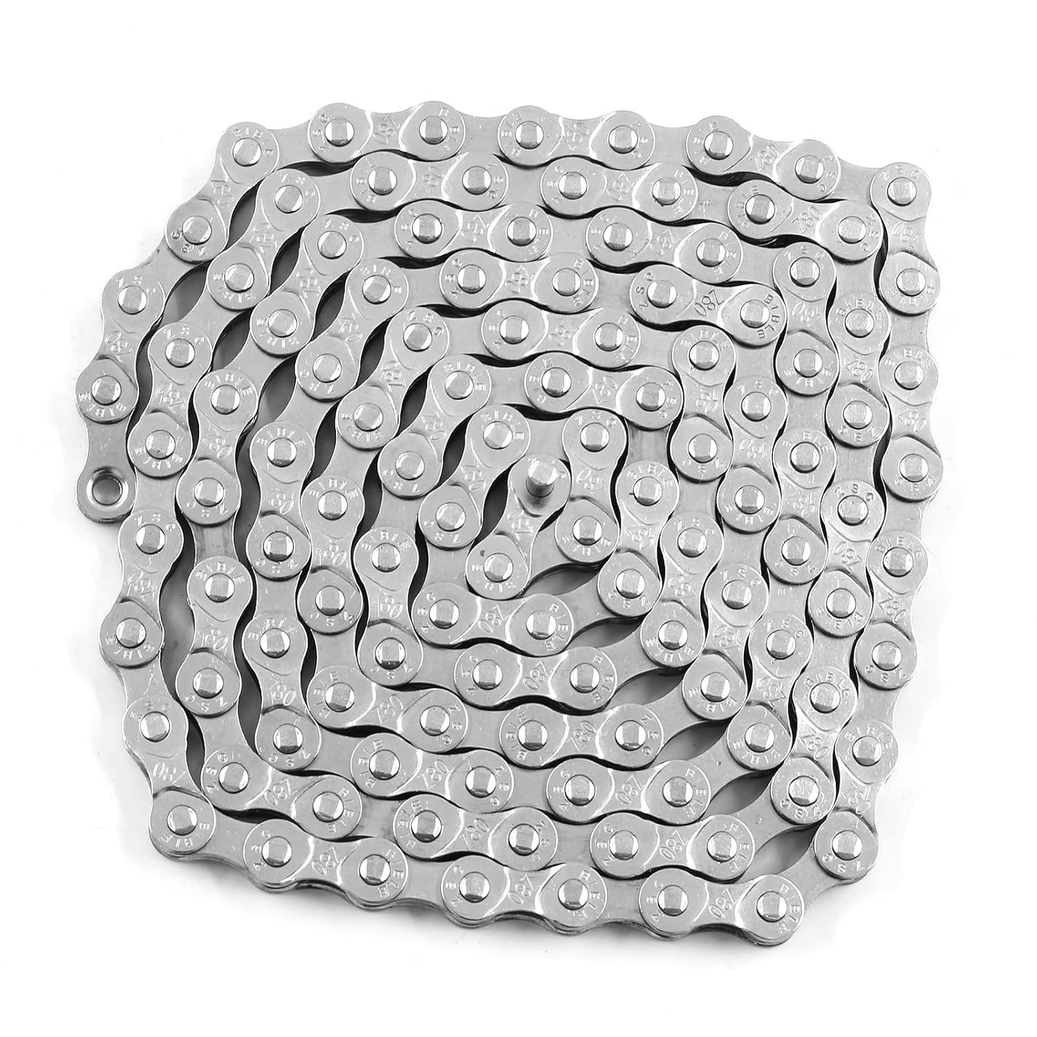 6/7/8 Speed Bike Chain 1/2 x 3/32 Inch 116 Links, Mountain Bike Chain, Metal Bic