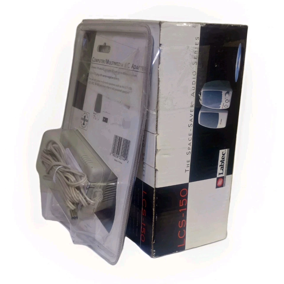 New Labtec Computer Speakers LCS-150 with new compatible adapter  - Image 2 of 3