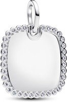 Pandora Gravierbarer Quadratischer AnhäNger 394009C01 Damenhalskette
