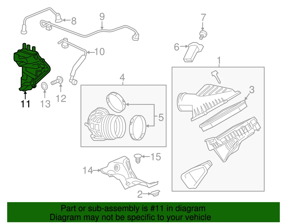 Подлинный масляный сепаратор GM Positive для вентиляции картера (PCV) 12674766 - Изображение 4 из 4
