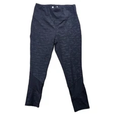 Xersion Activewear Camo Hi-Rise 7/8 Ankle Mesh Leggings Black Women's Large