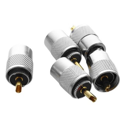 5 StÜCk UHF PL259 Stecker Lötanschluss FÜR RG8 T4P73944