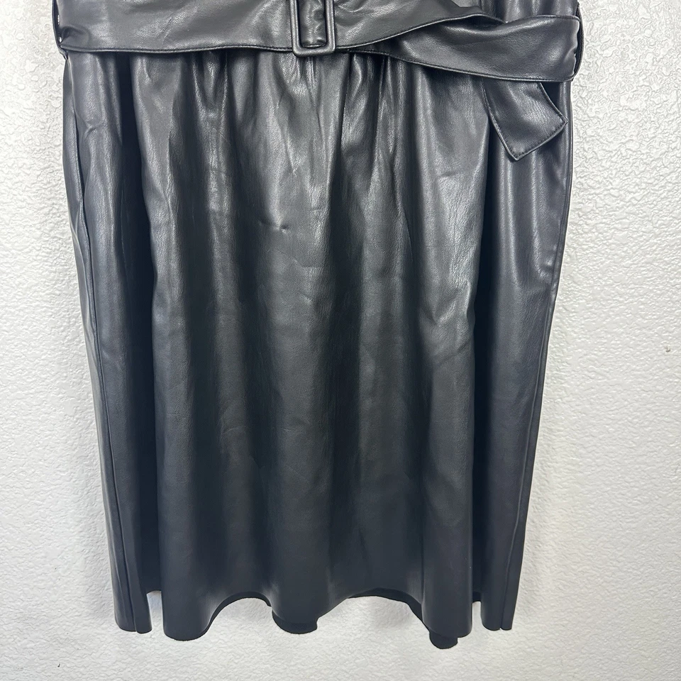 Wonder Nation Dress Girls XL Black Vegan Faux Leather Skater Cosplay Whimsygoth - Image 4 of 4