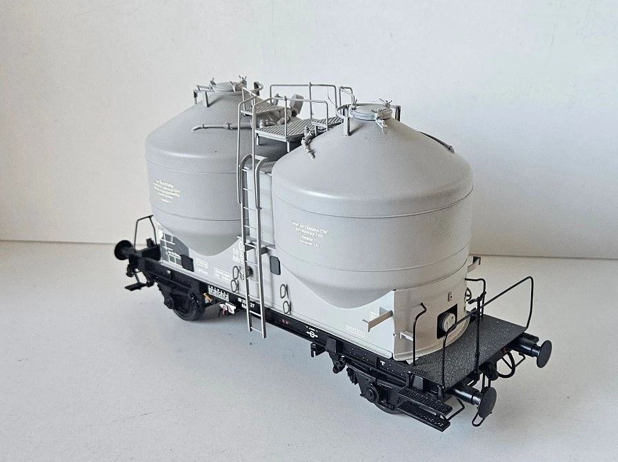 Kiss Staubsilowagen DB mit Bremserbühne , Spur 0 2-Leiter DC, Messing - Bild 4 von 4