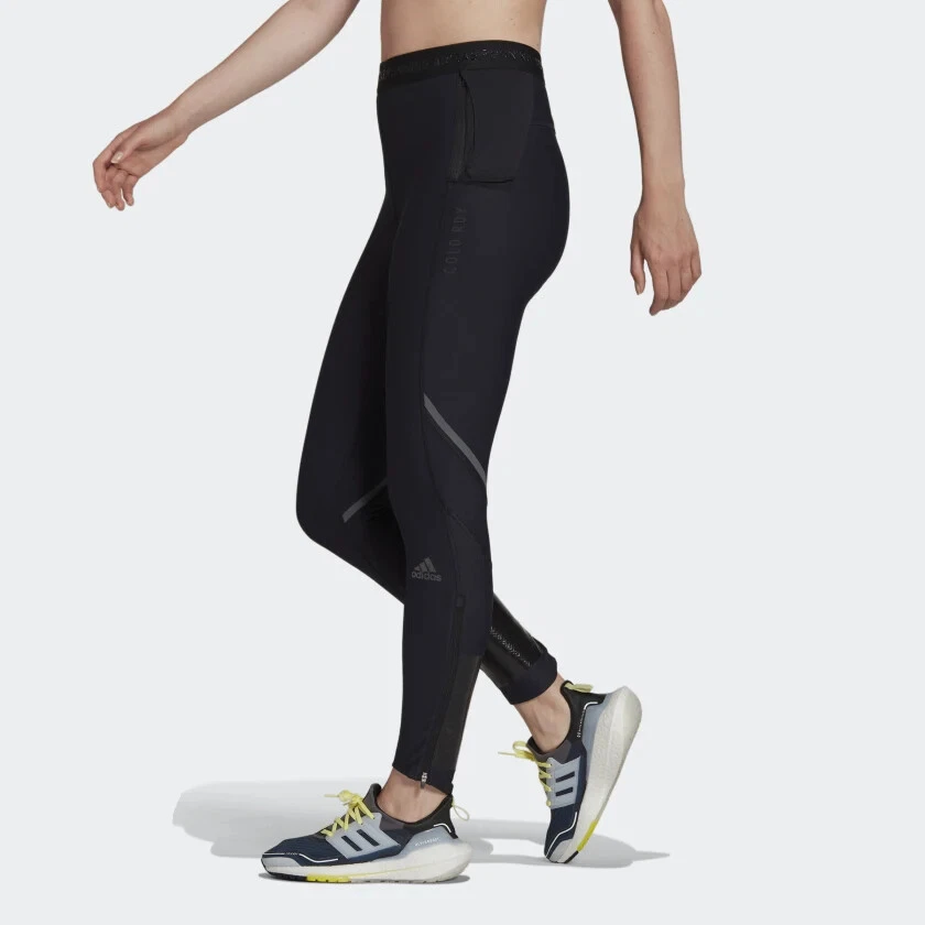 ADIDAS Women's Own the Run COLD.RDY Running Leggings NWT Black SIZE: LARGE