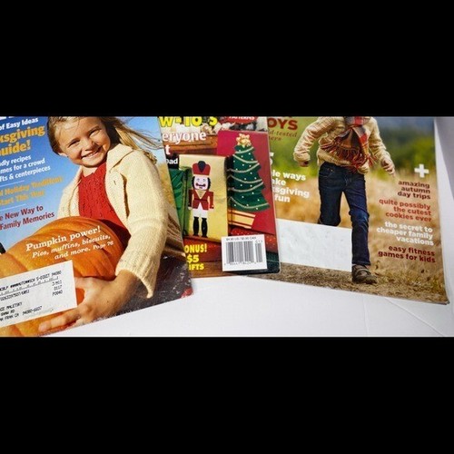 Lot Of 3 Christmas Craft Magazines -Some VTG-Patterns Holiday Food (97-00-17). - Foto 1 di 10