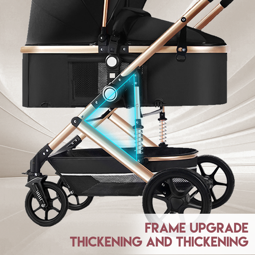 Baby Stroller 3-in-1 Foldable Portable Infant Pram Travel Pushchair Bassinet - Picture 4 of 19