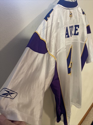 Vintage Minnesota Vikings Jersey Mens XL White Reebok On Field Brett Favre #4 - Picture 9 of 9
