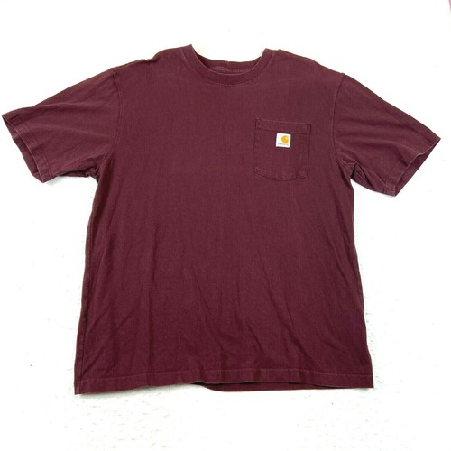 Carhartt Shirt Mens Large Maroon Red 