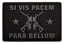 Si Vis Pacem para Bellum Patch [PVC Rubber -Hook Fastener Backing -PB1]