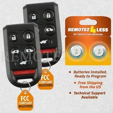 2 For 2005 2006 2007 2008 2009 2010 Honda Odyssey Keyless Remote Car Key Fob