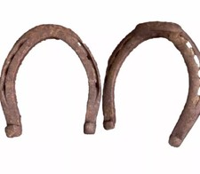 Lot Of 2 Antique Horse Shoes Iron Stable pony