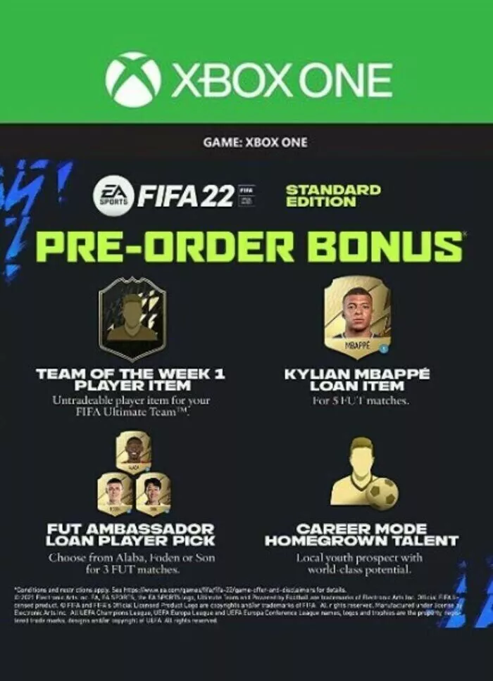 FIFA 22 - Pre-order Bonus DLC Key for Xbox One / Series S