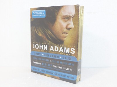 John Adams: The Complete Mini-Series (Blu-Ray, 2009 3-Disc Set) 2008 History NEW