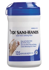 12 Pack PDI Sani-Hands Wipes Hand Sanitizing Wipes 135 Wipes Per Pack P13472