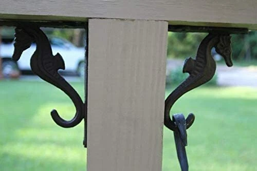 Sealife Mailbox Post Corner Corbels Accents, 6 7/8 inch Cast Iron, B-75B - Image 2 of 4