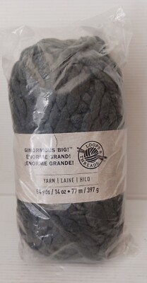 Loops And Threads Ginormous Big Super Bulky Charcoal Gray 84 Yards 14oz