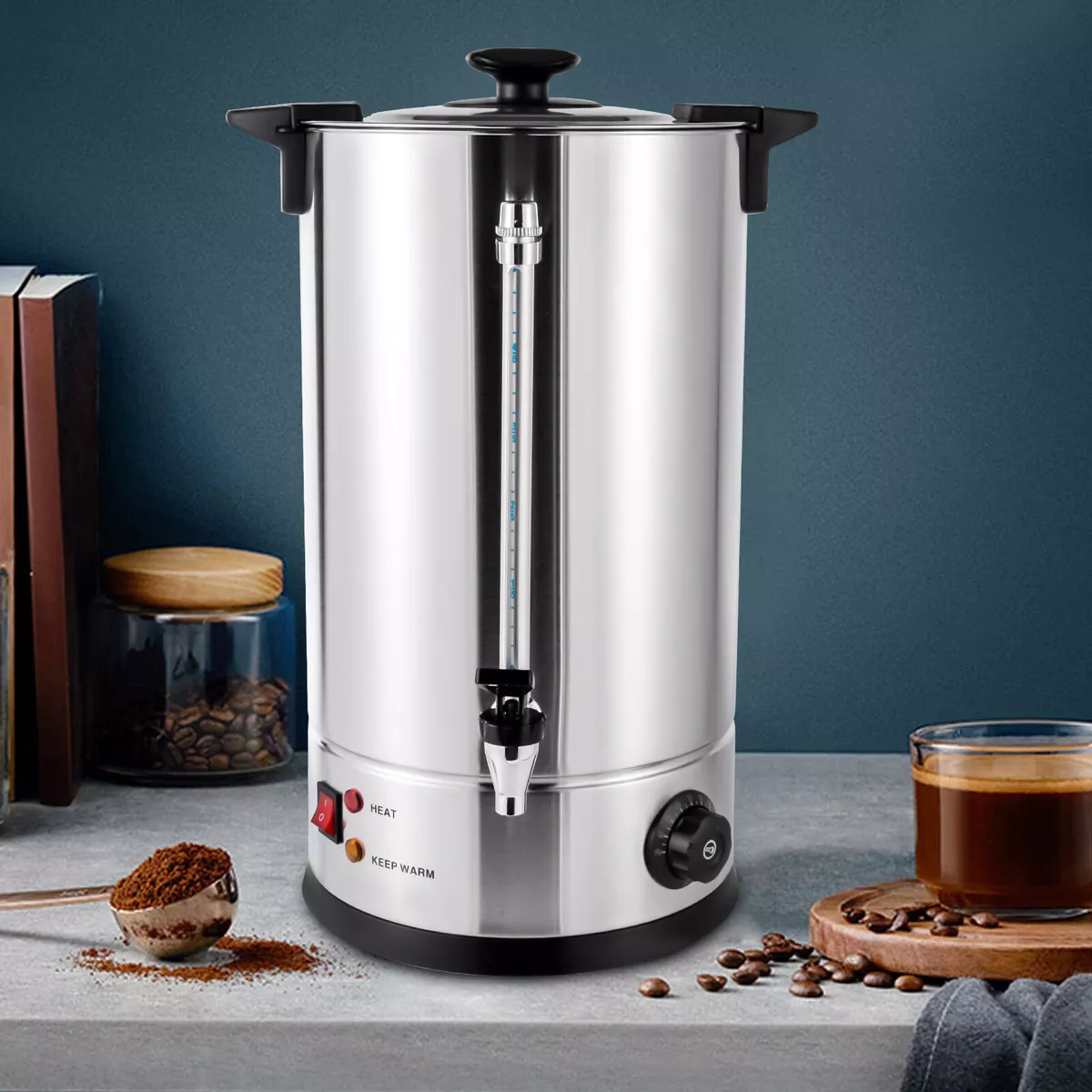 15 L Stainless Steel Tea Urn Electric Catering Hot Water Boiler Coffee  1400W NEW