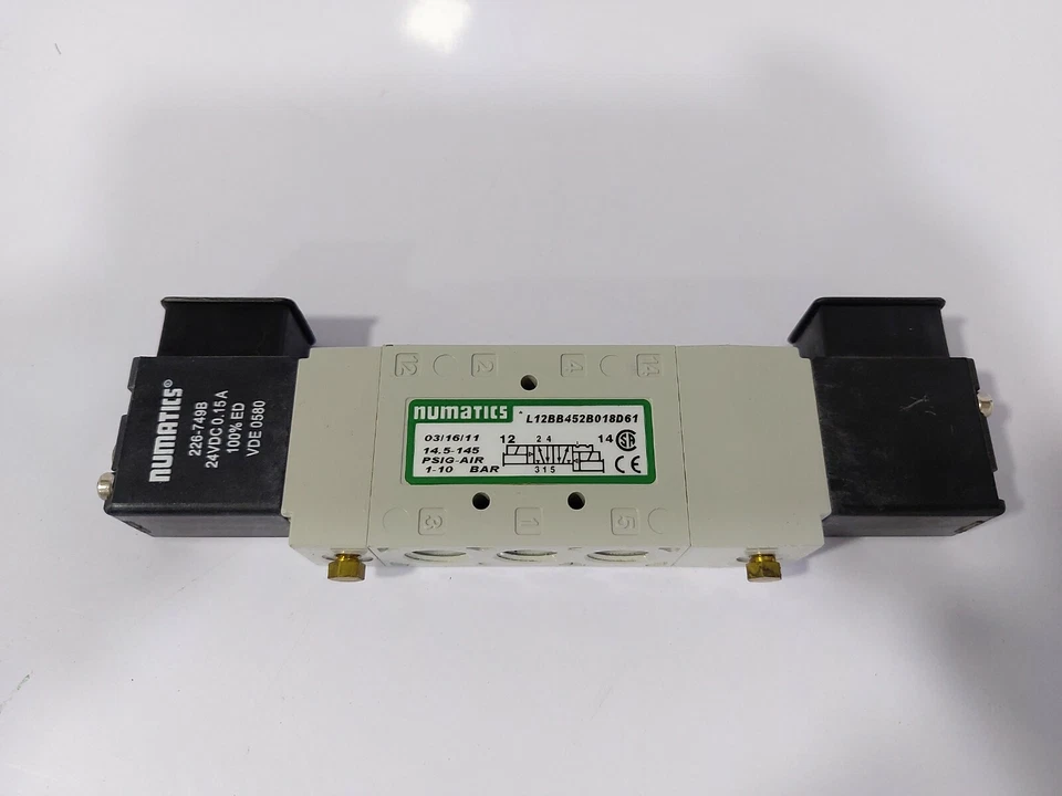 Numatics L12BB452B018D61 Solenoid Valve 14.5 -145 PSIG AIR 1-10BAR - Image 3 of 4