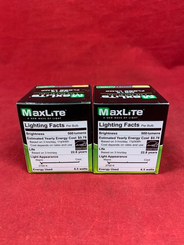 NEW MaxLite LED MR16 Dimmable 6.5 Watt 50W Bright FLOOD LIGHT(2PACK) 19389-032 - Picture 5 of 5