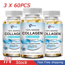 Premium Marine Collagen Peptides 1300 MG Hydrolyzed Acid Anti-Aging Type I 180